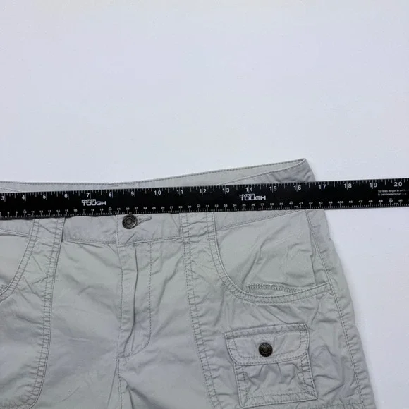 French Cuff Womens Cargo Capri Pants Size 10 Grey Dove Cotton Utility FGL274166 - Picture 5 of 9
